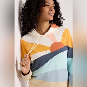 Faherty Soleil Hoodie Sun and Sea XS NWT